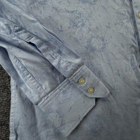 Robert Graham Long Sleeve Button Up Shirt Men Cotton Blue Floral XL Classic Fit - Picture 10 of 15